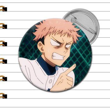 Значок Юдзі Ітадорі з аніме Магічна битва (Jujutsu Kaisen), аніме значок Україна