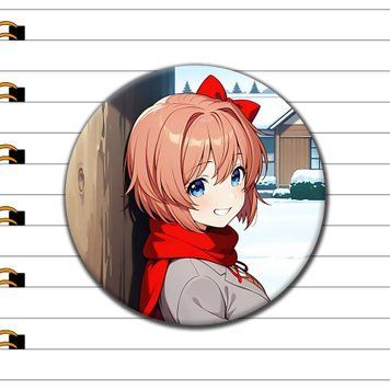 Значок Сайори Doki Doki Literature Club [44мм] ZG-200-4 фото