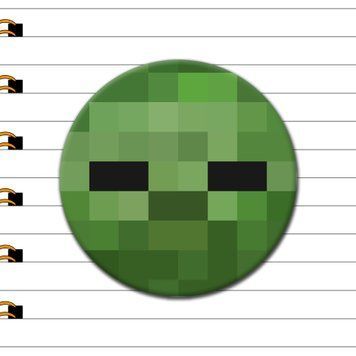 Значок Зомби Minecraft ZG-000-1-7 фото