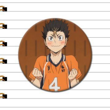 Значок Ю Нішиноя з аніме Волейбол (Haikyuu), аніме значок Україна