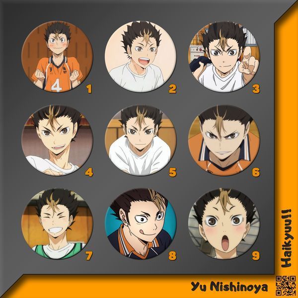 Значок Ю Нишиноя [44мм] Haikyuu фото