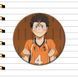 Значок Ю Нішиноя з аніме Волейбол (Haikyuu), аніме значок Україна