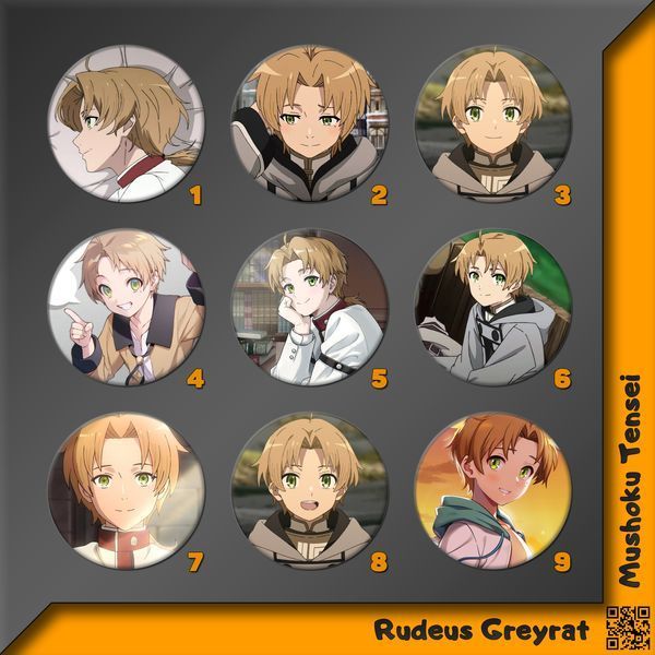 Значок Рудеус Грейрат [44мм] Mushoku Tensei фото