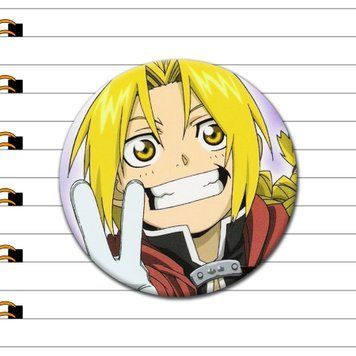Значок Едвард Елрік з аніме Сталевий алхімік (Fullmetal Alchemist), аніме значок Україна