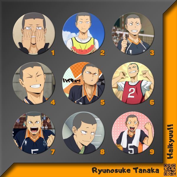 Значок Рюноске Танака [44мм] Haikyuu фото