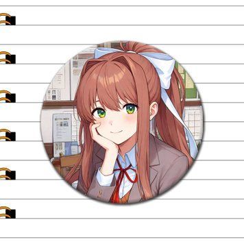 Значок Моника Doki Doki Literature Club ZG-000-3 фото
