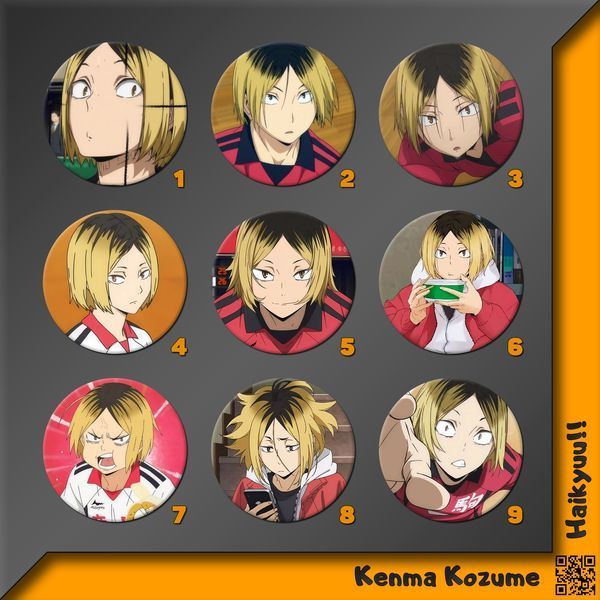 Значок Кэнма Козуме [44мм] Haikyuu фото