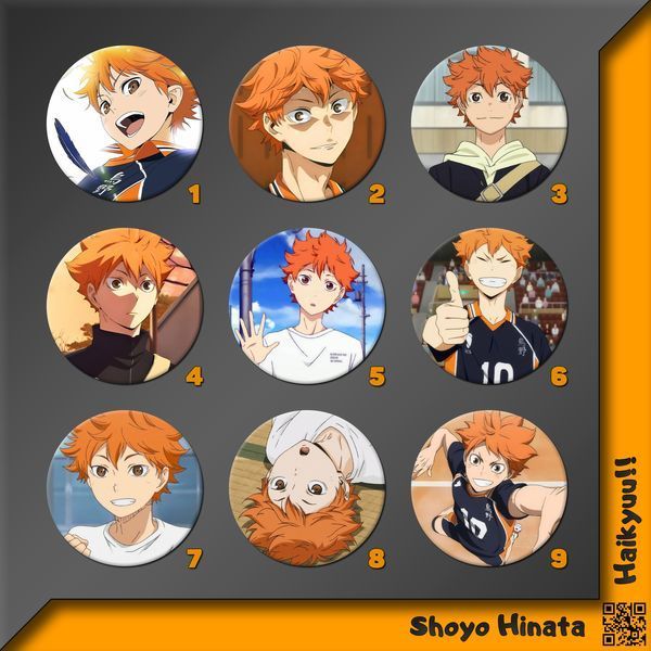Значок Шое Хината [44мм] Haikyuu фото