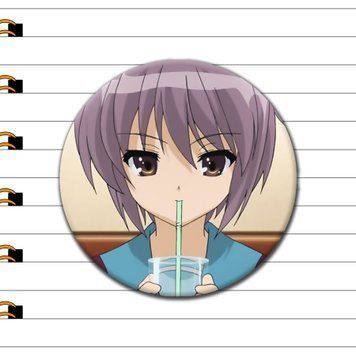 Значок Юкі Нагато з аніме Меланхолія Харухі Судзумії (Haruhi Suzumiya), аніме значок Україна