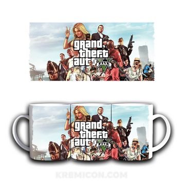 Чашка GTA 5 Grand Theft Auto V з Trevor, Franklin та Michael