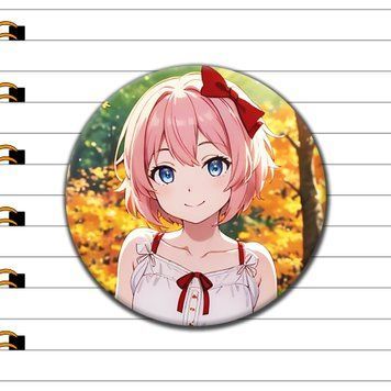Значок Сайори Doki Doki Literature Club [44мм] ZG-200-2 фото