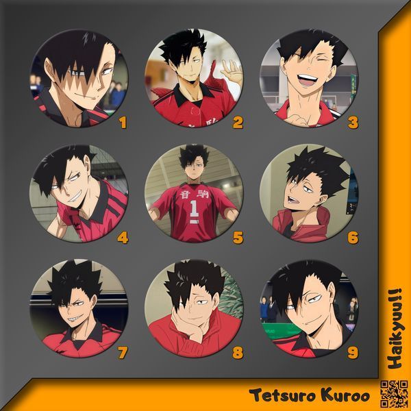 Значок Тецуро Куро [44мм] Haikyuu фото