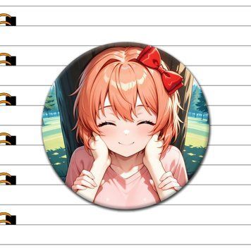 Значок Сайори Doki Doki Literature Club [44мм] ZG-200-3 фото