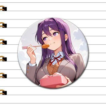Значок Юри Doki Doki Literature Club [44мм] ZG-300-3 фото