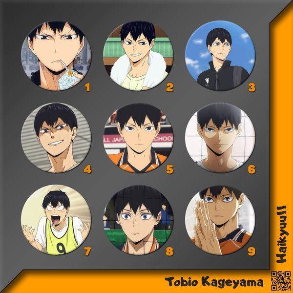 Значок Тобио Кагеяма [44мм] Haikyuu фото